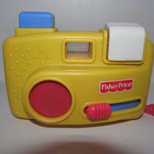 Fisher Price Yellow Push Button Toy Camera Babies & Toddlers Vintage 1998 Y2k